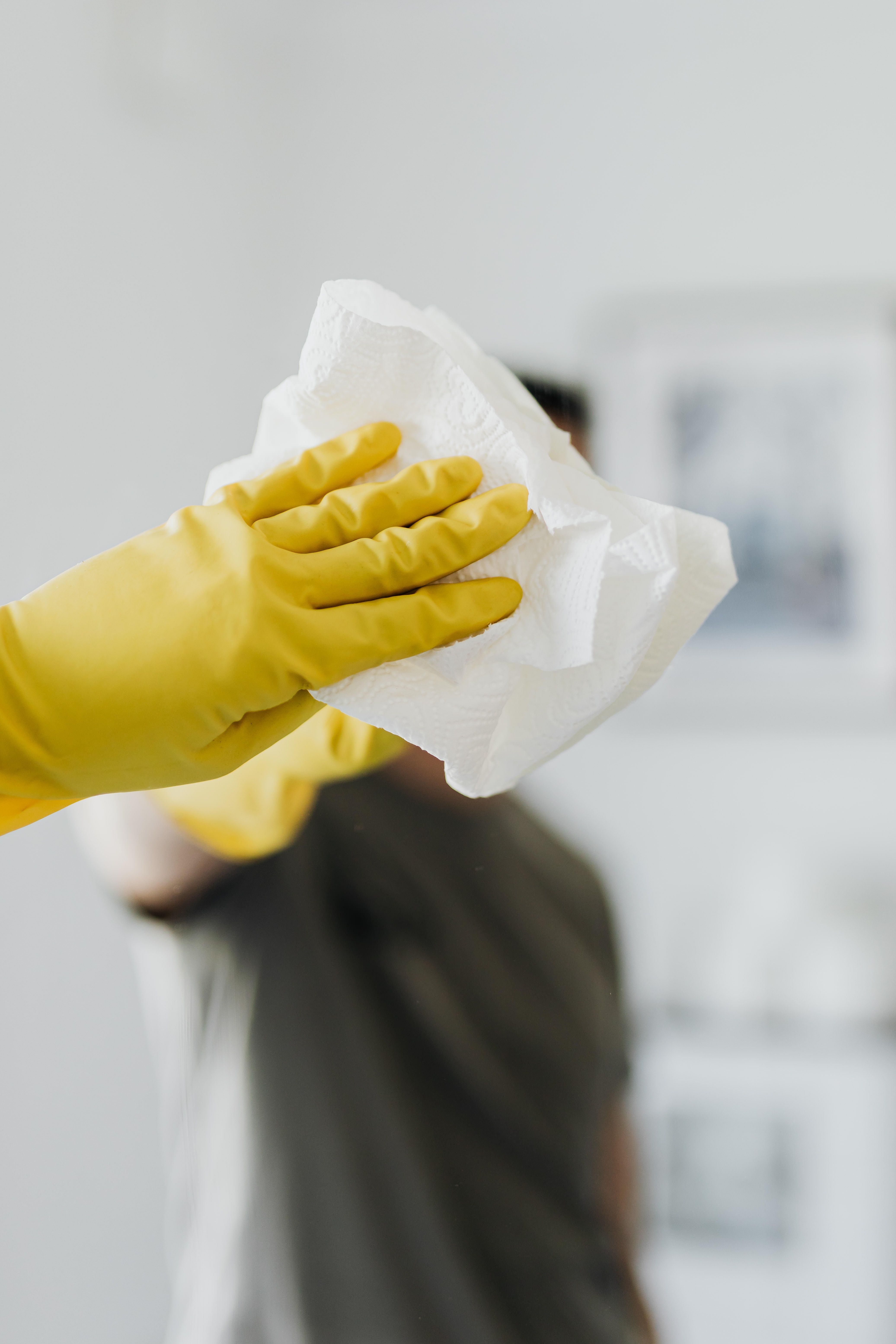 Cleaning a bathroom