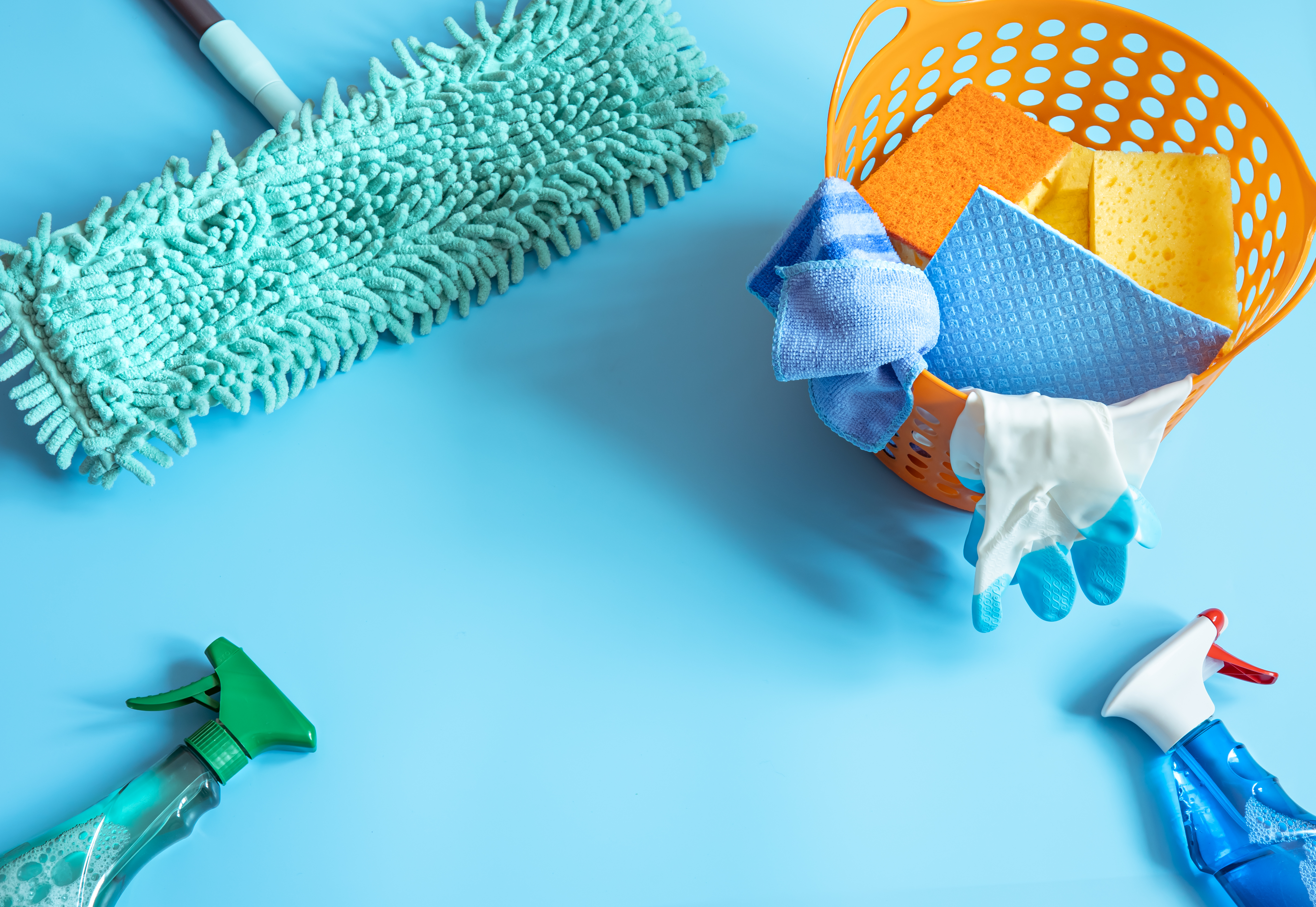 Deep cleaning a bathroom